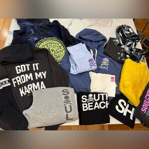 Lot of SoulCycle clothing + bag + Spiritial Gangster sweatshirt